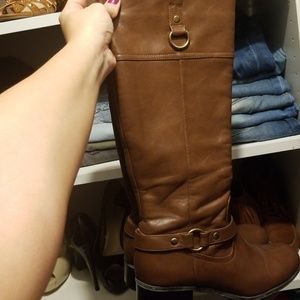 Bandolino Cognac Tall Riding Boots